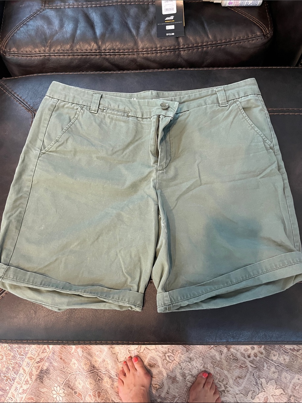 GAP Olive Green Casual Chino Bermuda Shorts